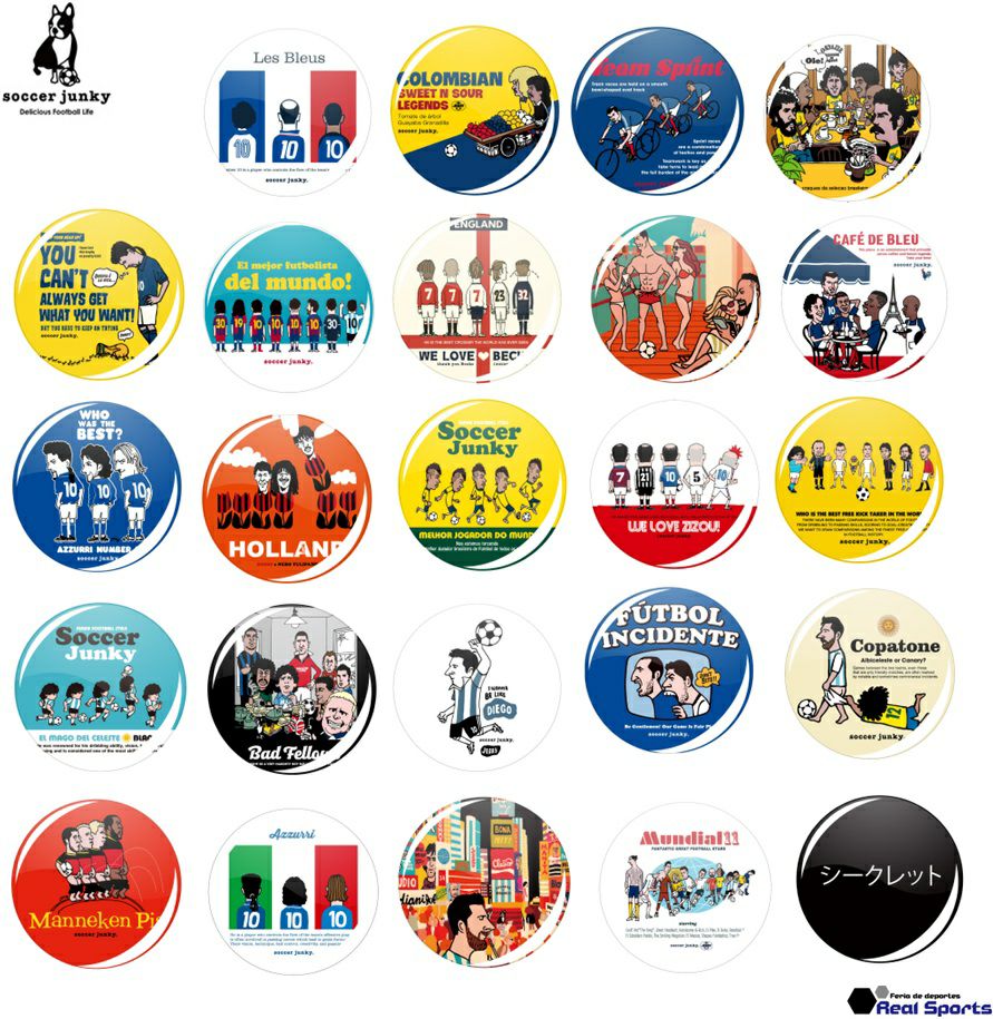 soccer junky サッカージャンキー】シークレット缶バッジ20個セット