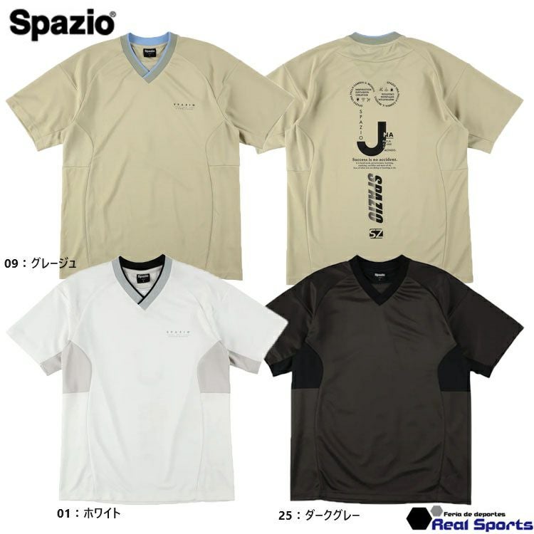 Spazio スパッツィオ】24SS キーネックメッシュ切り替えプラシャツ GE