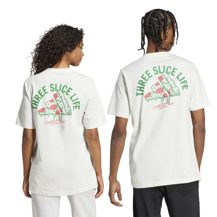 adidas アディダス PIZZA グラフィック Tシャツ オフホワイト KPJ92