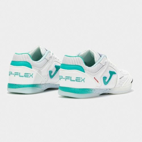 JOMA TOP FLEX フットサルシューズ ホワイト/ターコイズ JOMA ホマ TOP FLEX INDOOR ホワイト/ターコイズ 25AW topw2502in