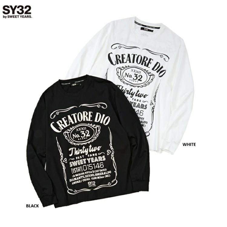 SY32 by SWEET YEARS ｴｽﾜｲｻｰﾃｨﾄｩｰ ﾊﾞｲ ｽｳｨｰﾄｲﾔｰｽﾞ NECK DESIGN TEE