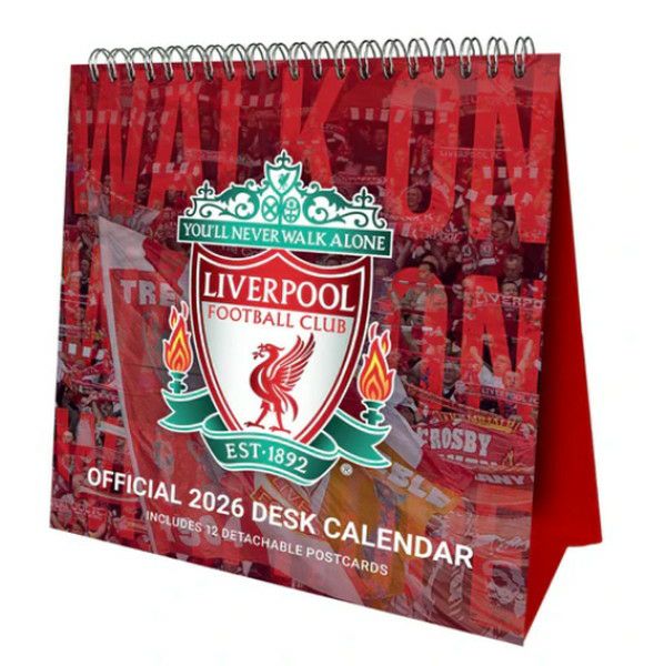 オフィシャル ライセンスグッズ】2026年 リバプールFC 卓上カレンダー