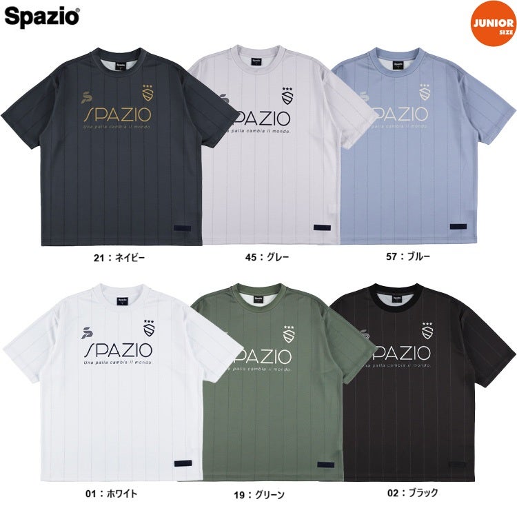 Spazio スパッツィオ Jr ストライプオーバーサイズプラTシャツ 26SS ge
