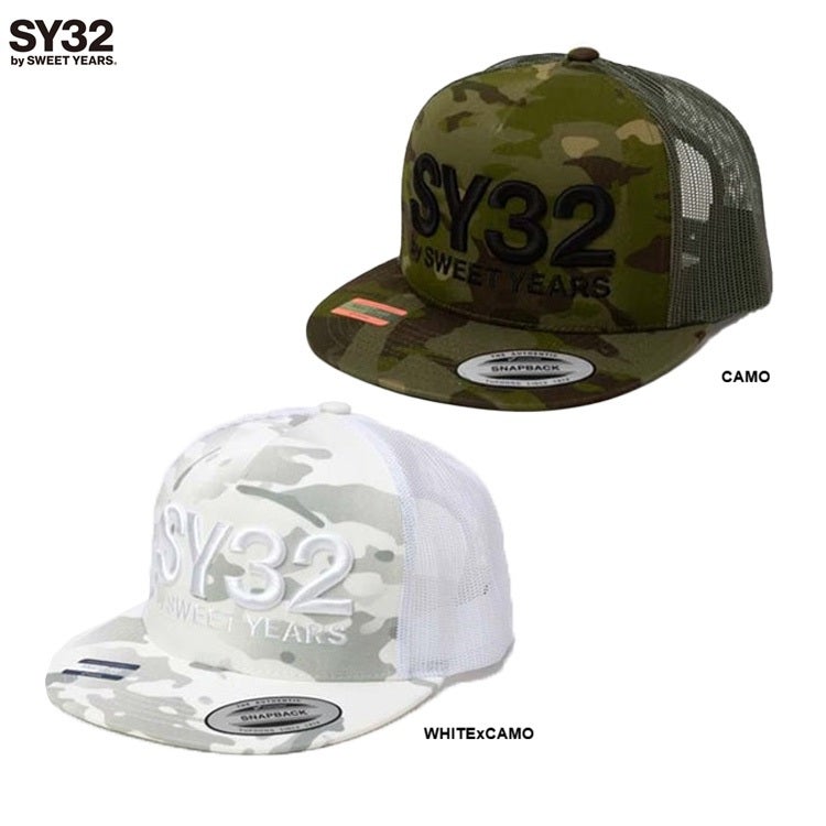 SY32 by SWEET YEARS ｴｽﾜｲｻｰﾃｨﾄｩｰ ﾊﾞｲ ｽｳｨｰﾄｲﾔｰｽﾞ 3D LOGO CAMO MESH