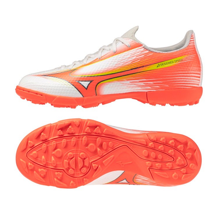 MIZUNO ミズノ ミズノアルファ 3 SELECT Jr AS ホワイト×オレンジ