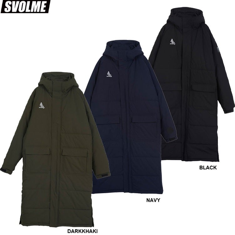 予約：10月上～中旬発売》SVOLME スボルメ 発熱中綿ベンチコート 26AW